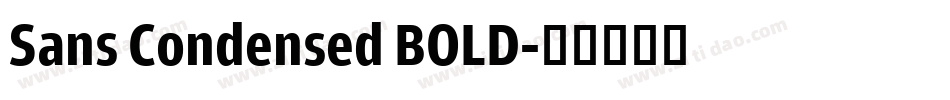 Sans Condensed BOLD字体转换